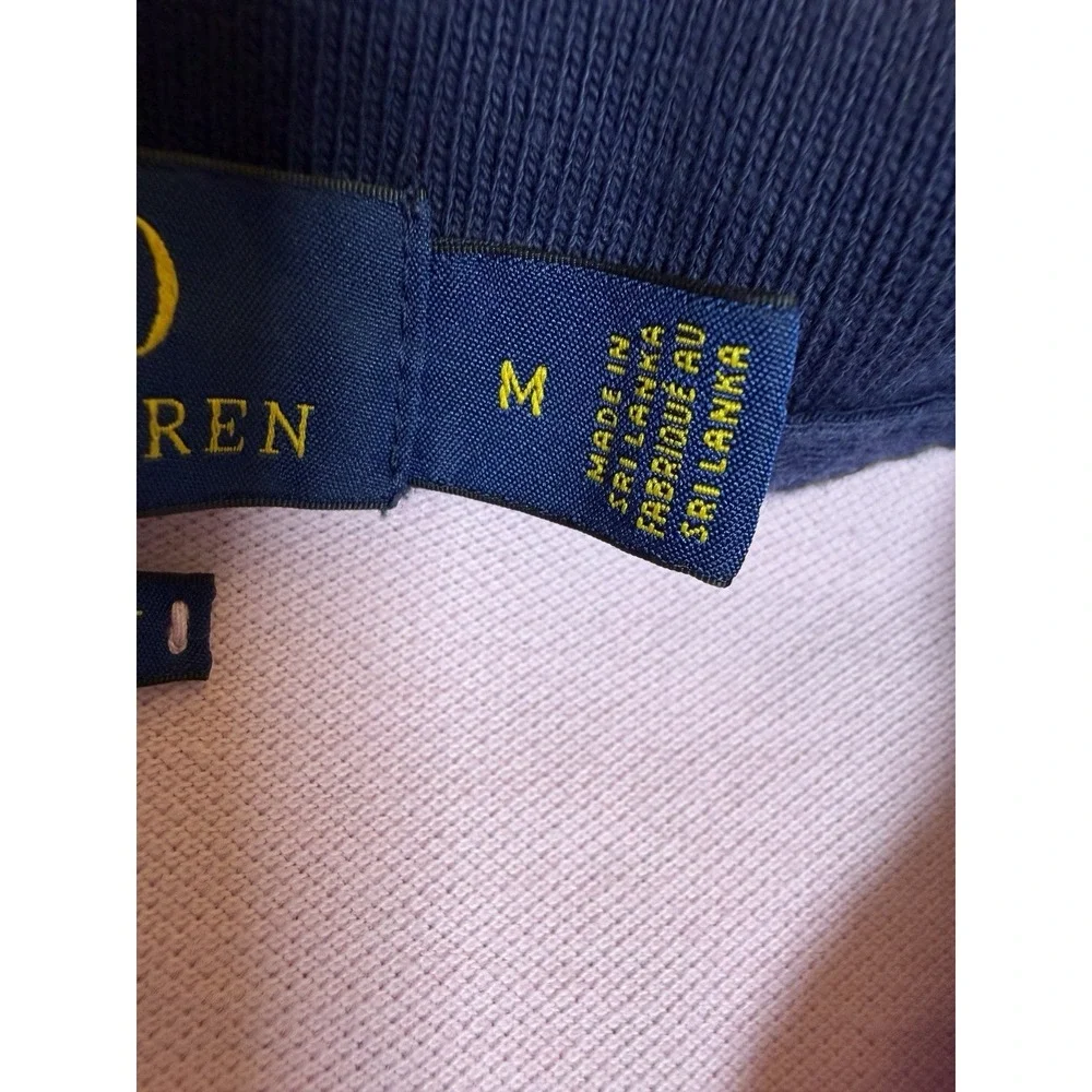 Polo Ralph Lauren Custom Slim Fit Polo Shirt Women's M Pink Big Pony Rugby USA